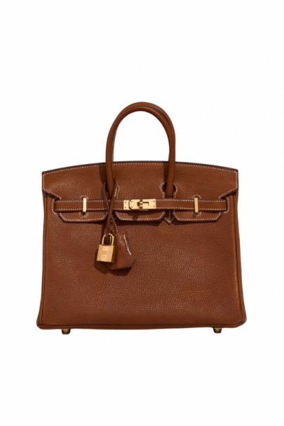 Birkin 25 Gold Barenia Faubourg GHW